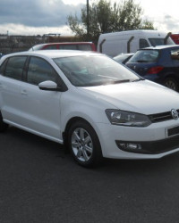 Repaired white Volkswagen car