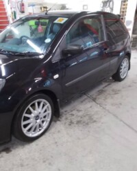 Black car in garage
