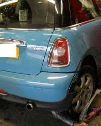 Blue mini cooper